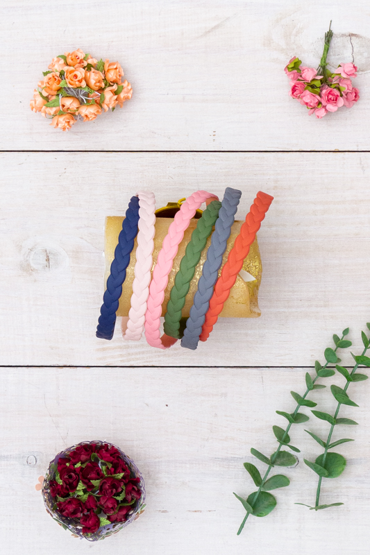 Обруч для волосся (кольорова коса)