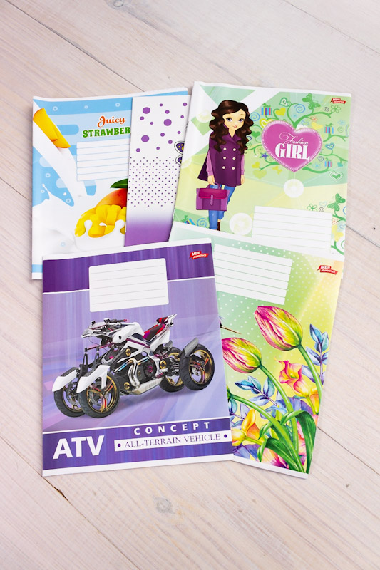 Зошит 12 аркушів клітинка (глянець)