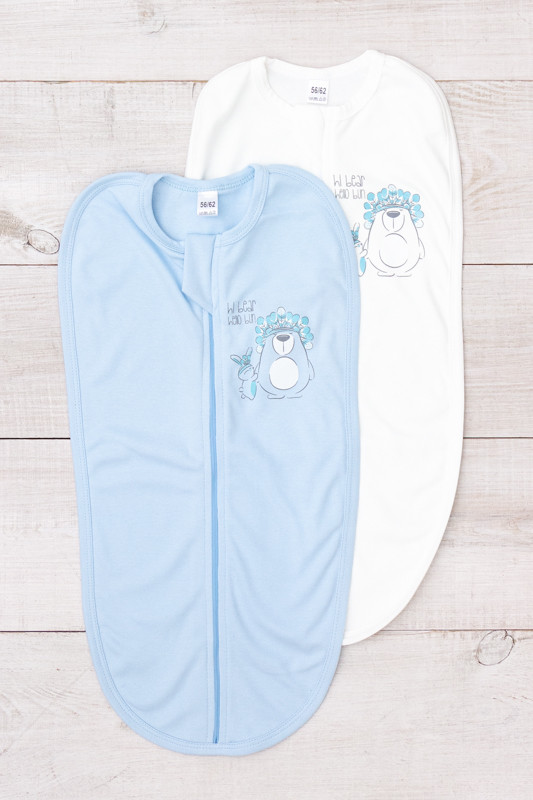 Конверт ясельний для хлопчика (на блискавці) з дефектом