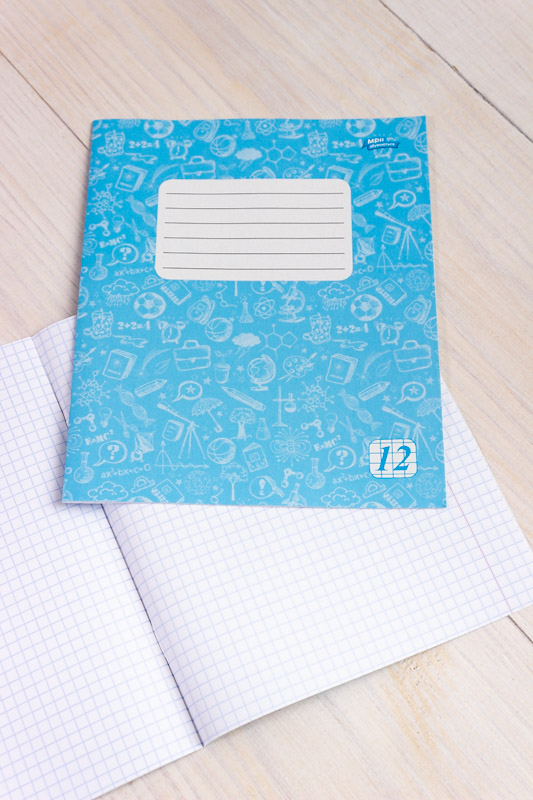 Зошит 12 аркушів у клітинку (проста)