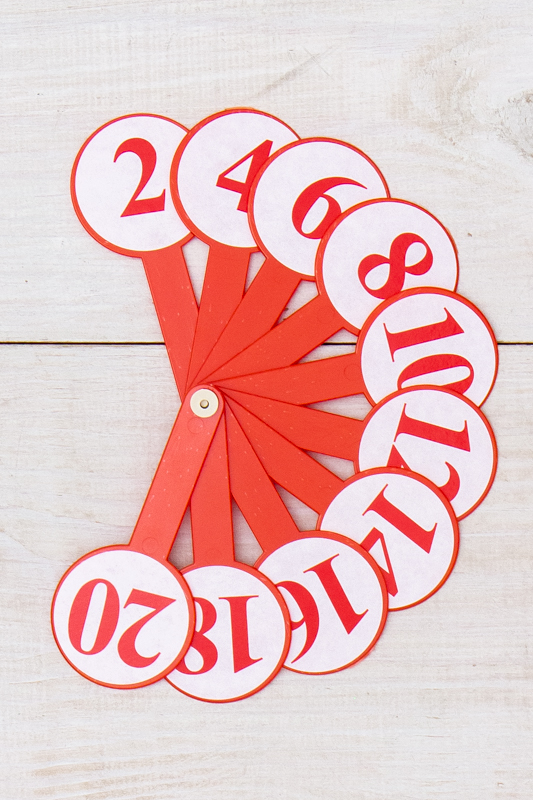 Віяло з цифрами