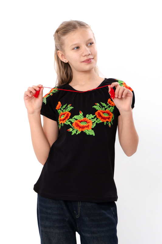 Вишиванка для дівчаток  з коротким рукавом